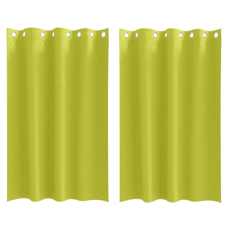 VidaXL rideaux occultants avec anneaux 2 pcs vert 175 x 140 cm