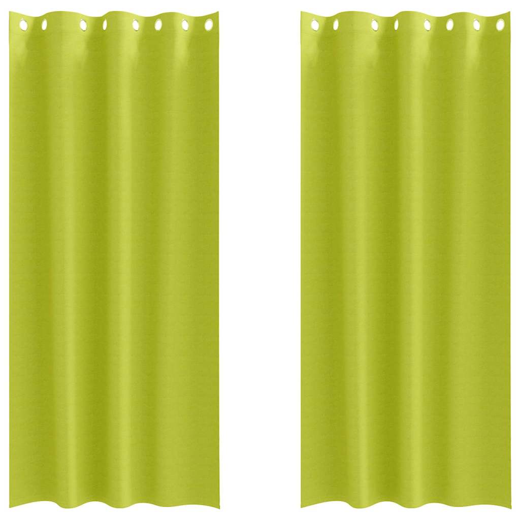 VidaXL rideaux occultants avec anneaux 2 pcs vert 225 x 140 cm