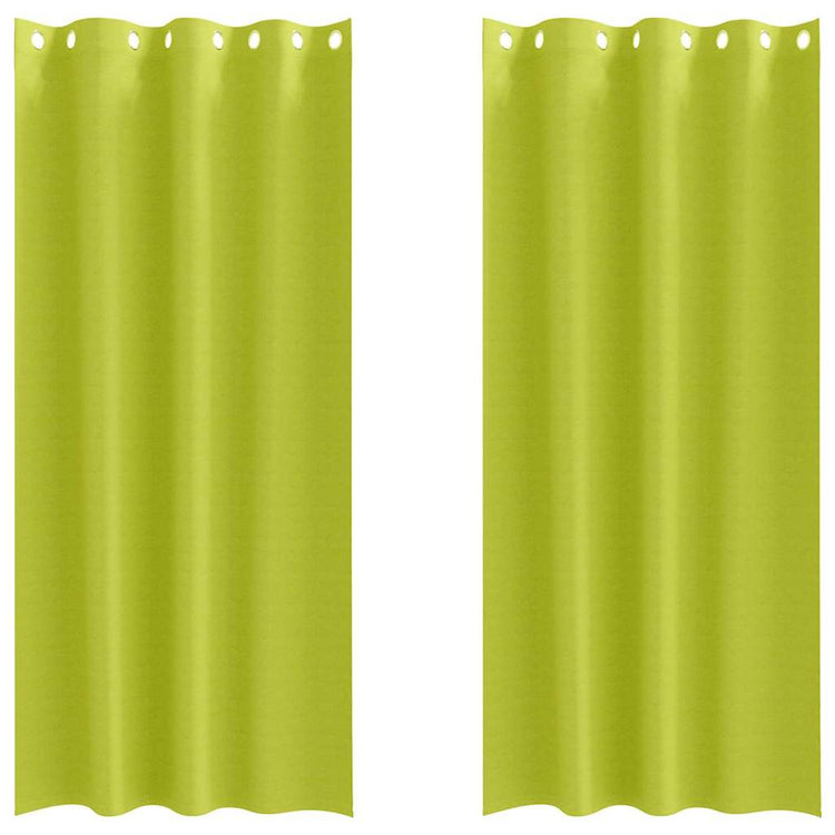 VidaXL rideaux occultants avec anneaux 2 pcs vert 225 x 140 cm