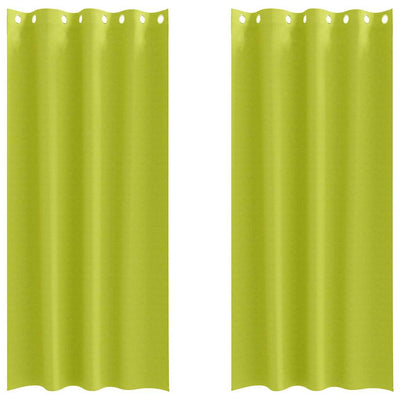 VidaXL rideaux occultants avec anneaux 2 pcs vert 260 x 140 cm