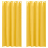 Vidaxl rideaux occultants avec anneaux 2 pcs jaune moutarde 260 x 140 cm