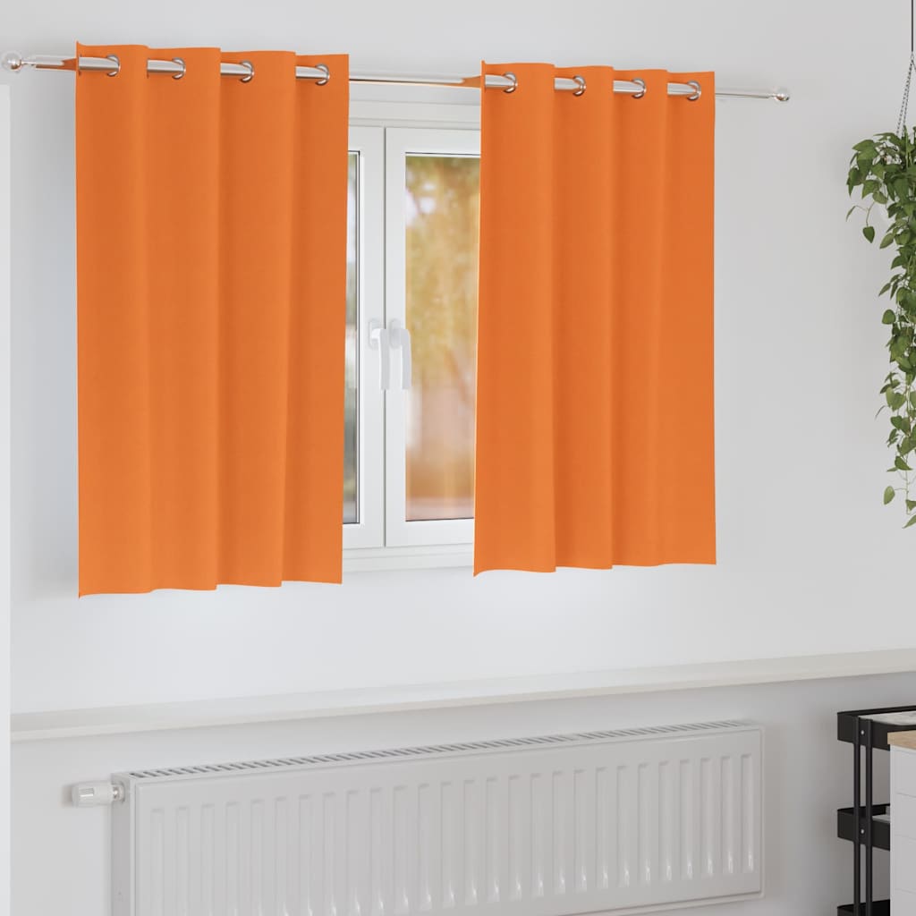 VidaXL rideaux occultants avec anneaux 2 pcs orange vif 140 x 140 cm