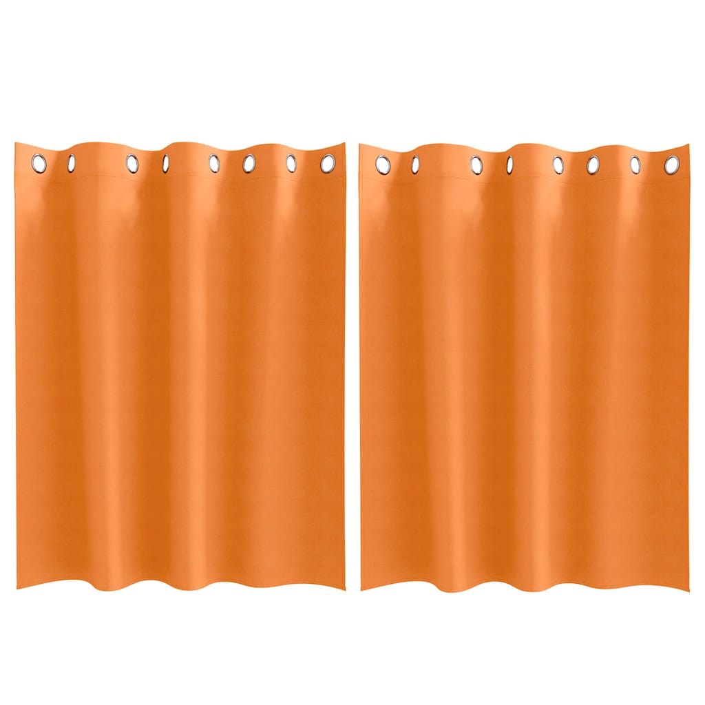 VidaXL rideaux occultants avec anneaux 2 pcs orange vif 140 x 140 cm
