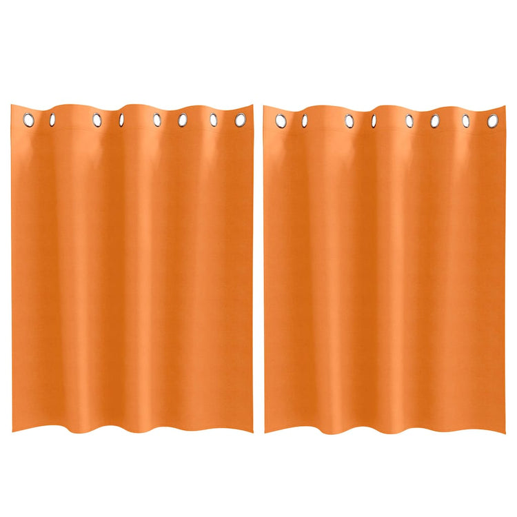 VidaXL rideaux occultants avec anneaux 2 pcs orange vif 140 x 140 cm