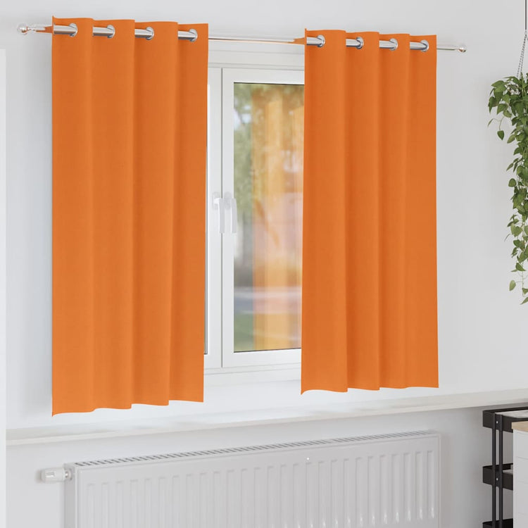 VidaXL rideaux occultants avec anneaux 2 pcs orange vif 175 x 140 cm