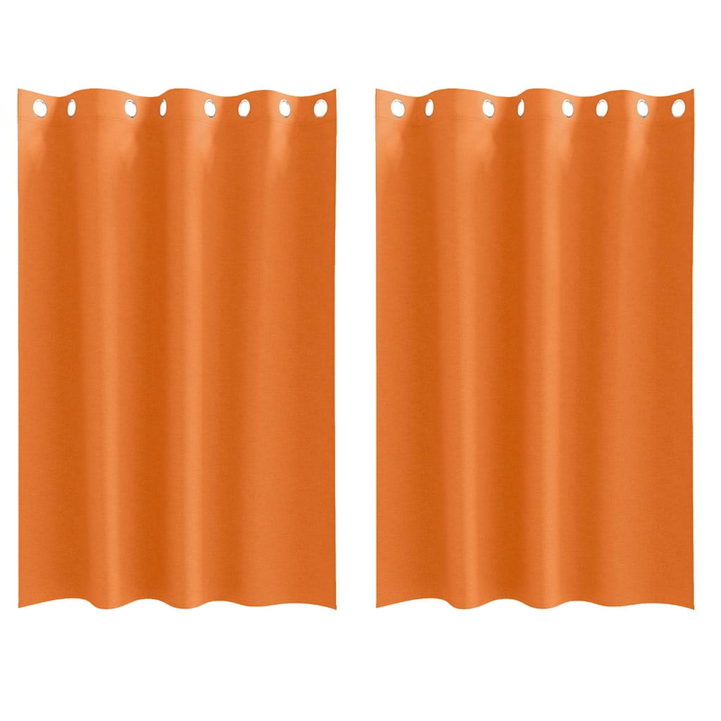 VidaXL rideaux occultants avec anneaux 2 pcs orange vif 175 x 140 cm