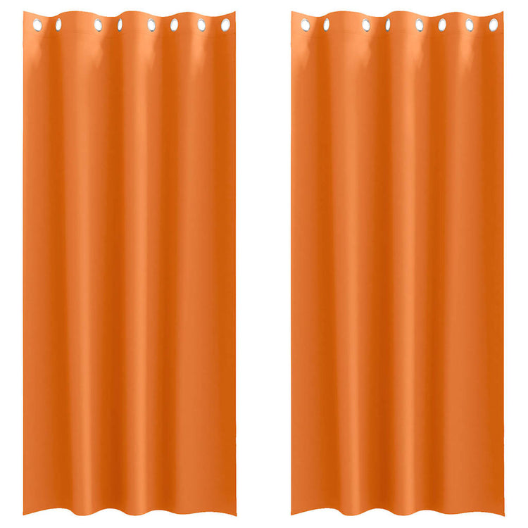 VidaXL rideaux occultants avec anneaux 2 pcs orange vif 245 x 140 cm