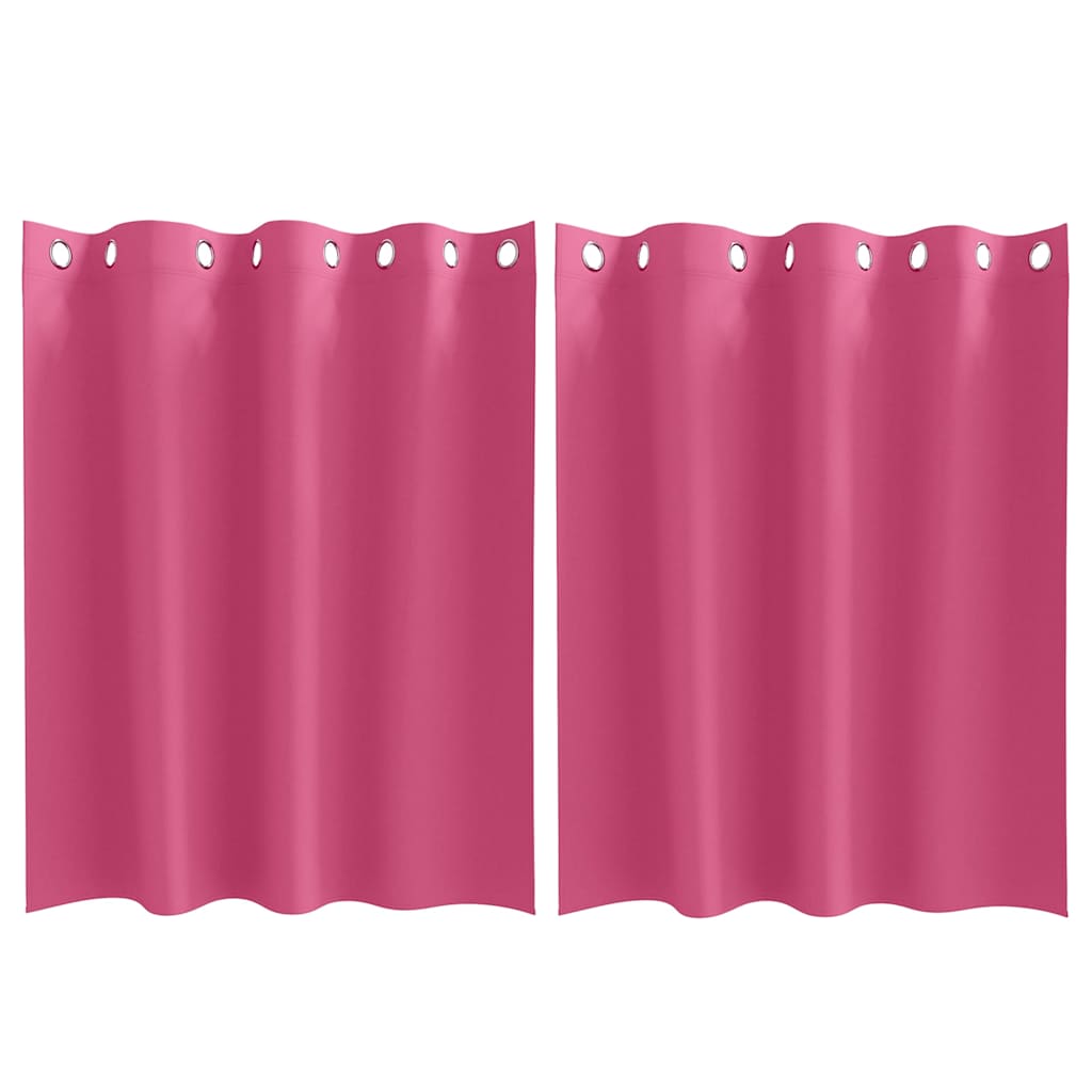 Vidaxl rideaux occultants avec anneaux 2 pcs rose vif 140 x 140 cm