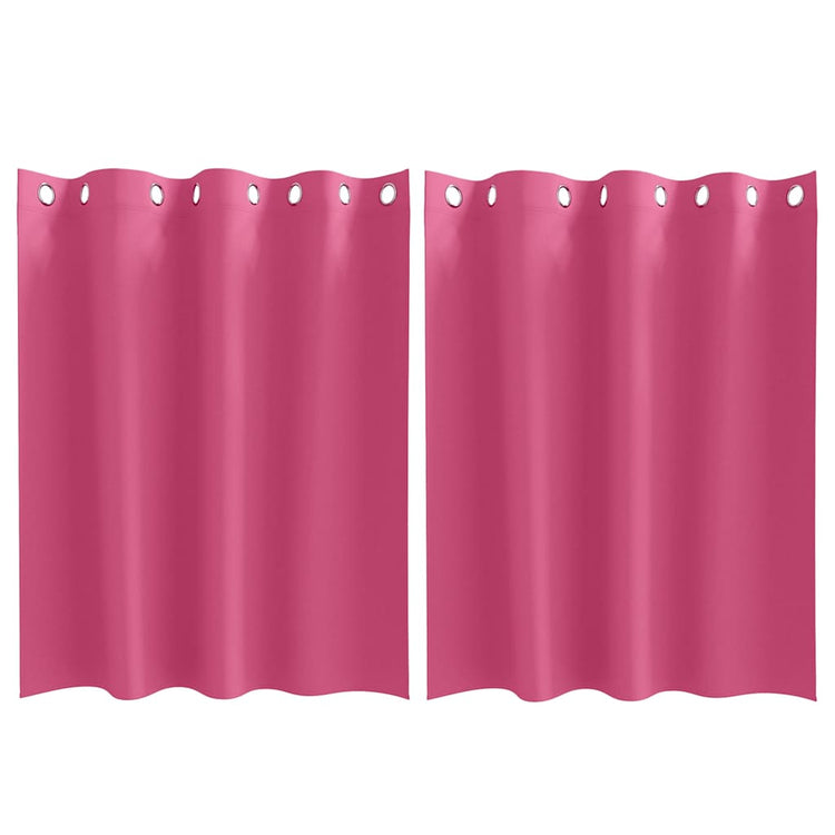 Vidaxl rideaux occultants avec anneaux 2 pcs rose vif 140 x 140 cm