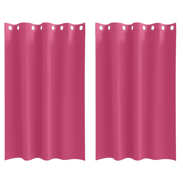 Vidaxl rideaux occultants avec anneaux 2 pcs rose vif 175 x 140 cm