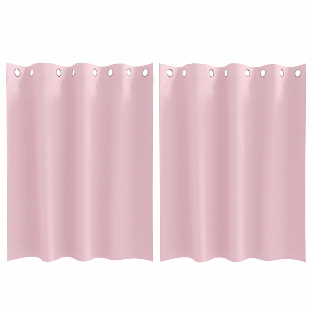 VidaXL rideaux occultants avec anneaux 2 pcs rose bébé 140 x 140 cm