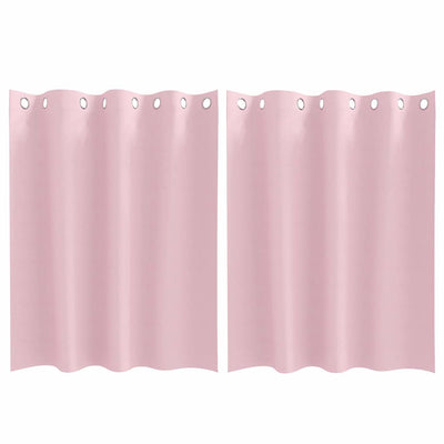 VidaXL rideaux occultants avec anneaux 2 pcs rose bébé 140 x 140 cm