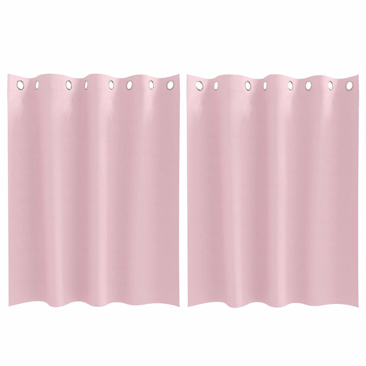 VidaXL rideaux occultants avec anneaux 2 pcs rose bébé 140 x 140 cm
