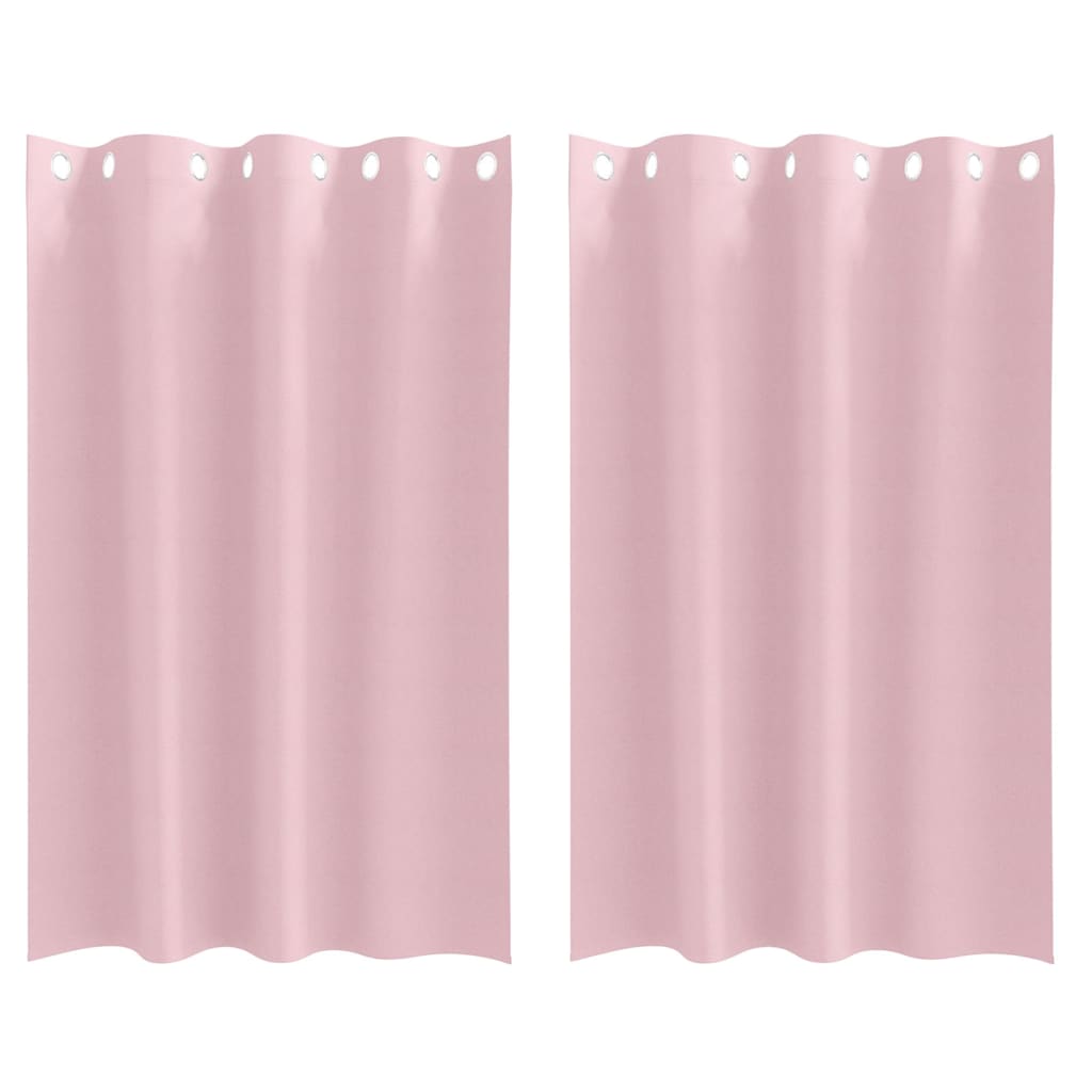 Vidaxl rideaux occultants avec anneaux 2 pcs rose bébé 175 x 140 cm