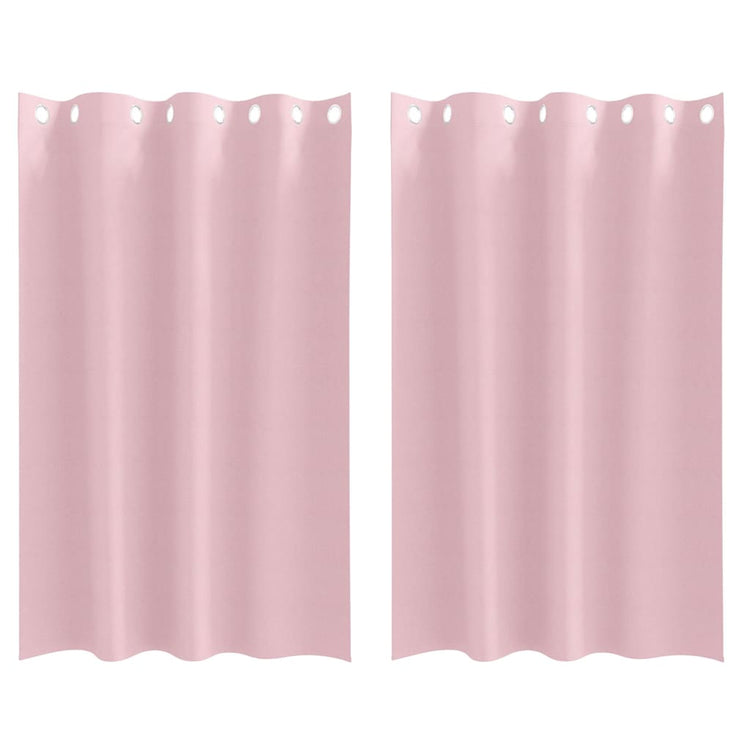 Vidaxl rideaux occultants avec anneaux 2 pcs rose bébé 175 x 140 cm