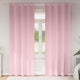 VidaXL rideaux occultants avec anneaux 2 pcs rose bébé 225 x 140 cm