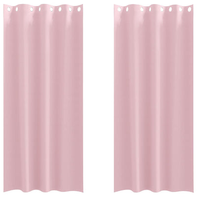 VidaXL rideaux occultants avec anneaux 2 pcs rose bébé 225 x 140 cm