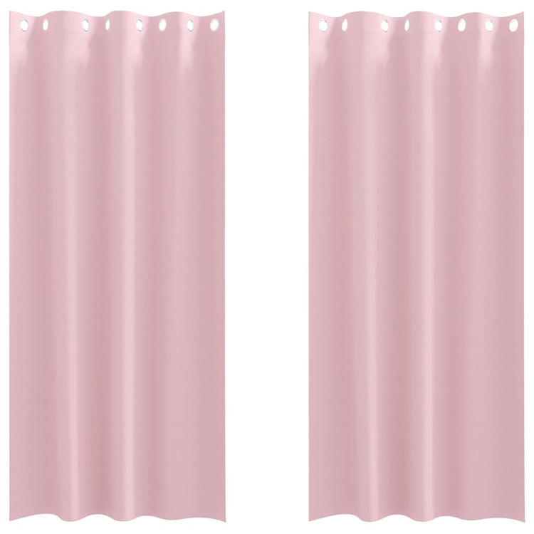VidaXL rideaux occultants avec anneaux 2 pcs rose bébé 225 x 140 cm