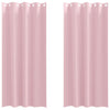Vidaxl rideaux occultants avec anneaux 2 pcs rose bébé 245 x 140 cm