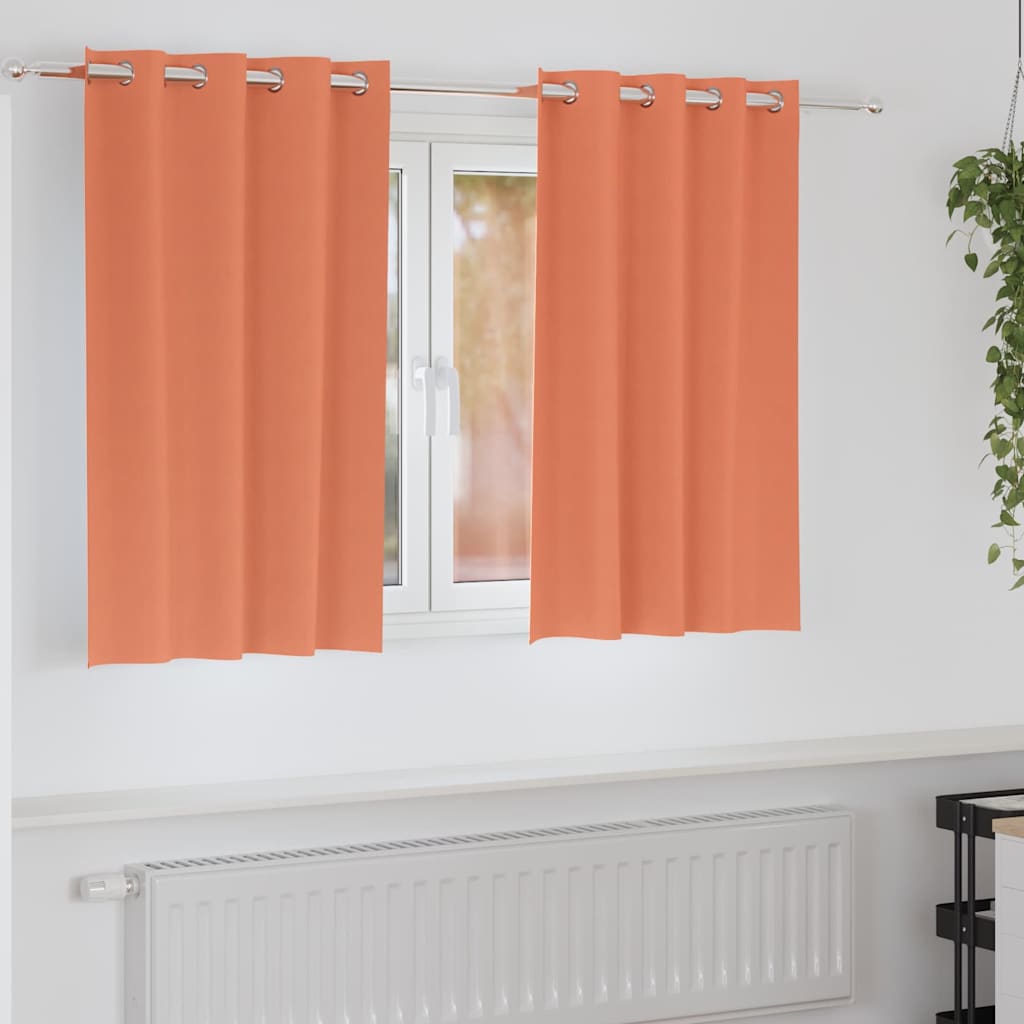 Vidaxxl rideaux occultants avec anneaux 2 pcs terre cuite 140 x 140 cm