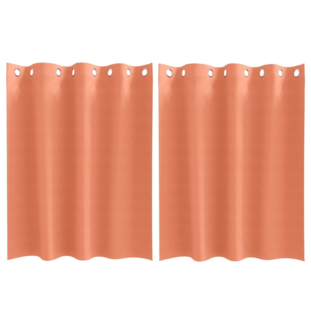 Vidaxxl rideaux occultants avec anneaux 2 pcs terre cuite 140 x 140 cm