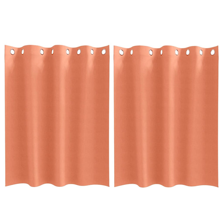 Vidaxxl rideaux occultants avec anneaux 2 pcs terre cuite 140 x 140 cm
