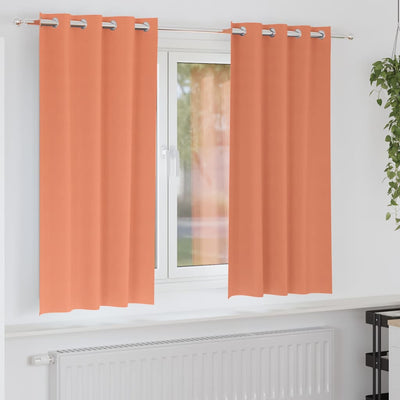 Vidaxl rideaux occultants avec anneaux 2 pcs terre cuite 175 x 140 cm
