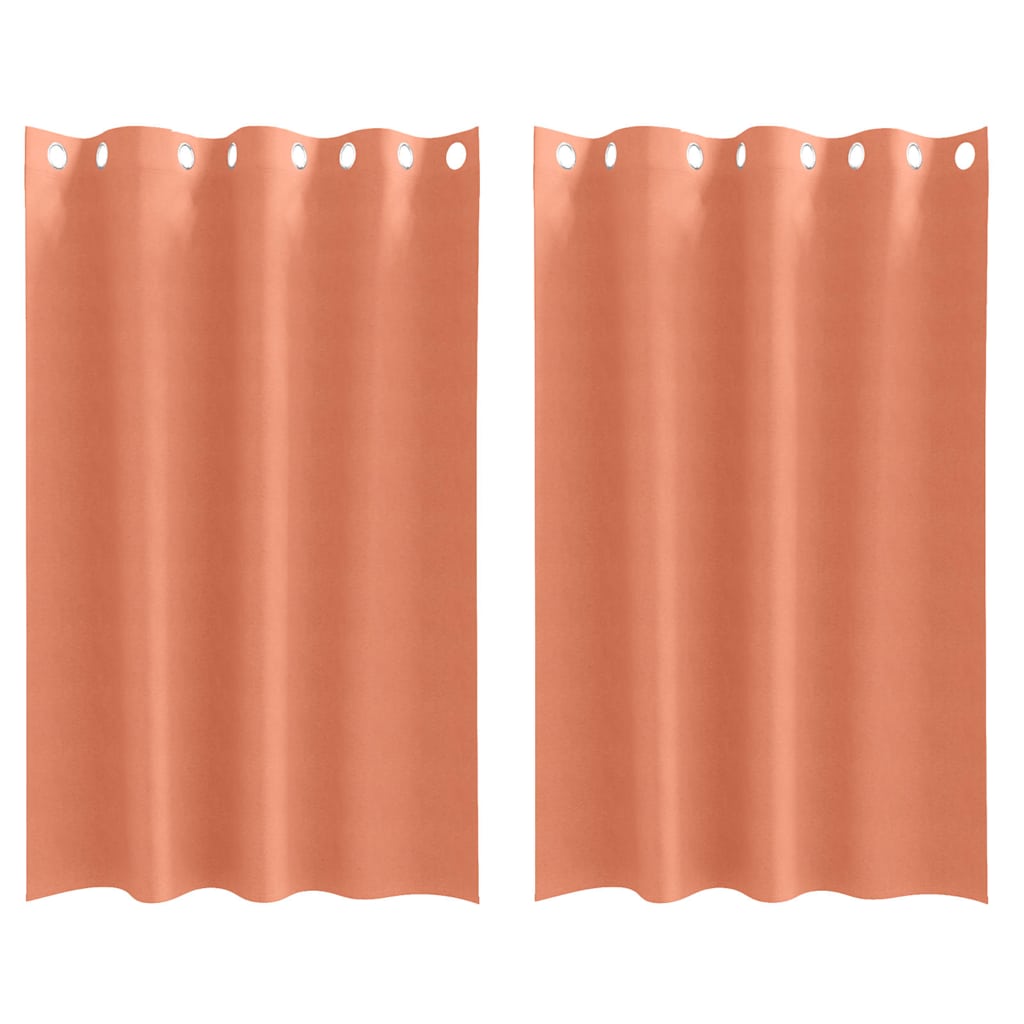 Vidaxl rideaux occultants avec anneaux 2 pcs terre cuite 175 x 140 cm