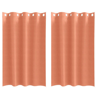 Vidaxl rideaux occultants avec anneaux 2 pcs terre cuite 175 x 140 cm