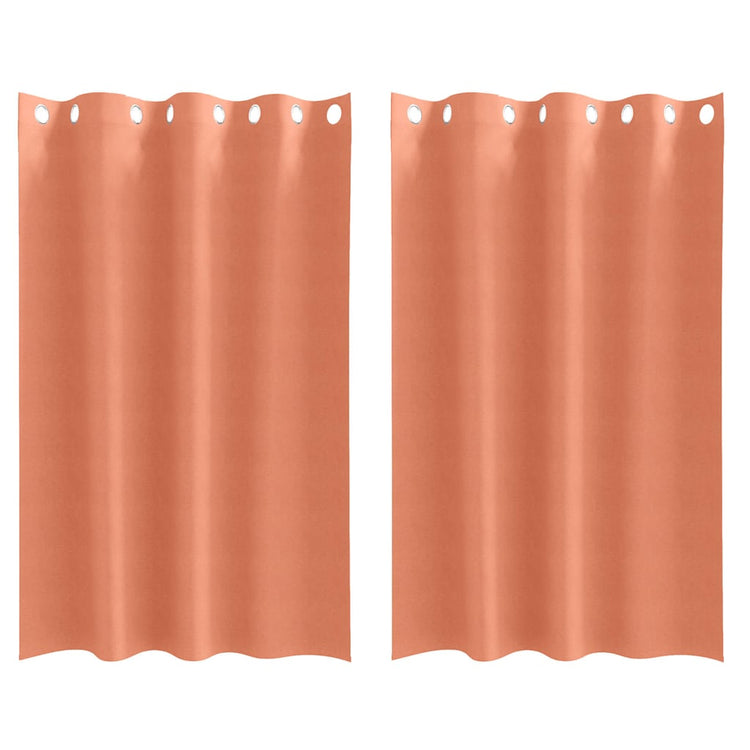 Vidaxl rideaux occultants avec anneaux 2 pcs terre cuite 175 x 140 cm