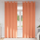 Vidaxxl rideaux occultants avec anneaux 2 pcs terre cuite 225 x 140 cm