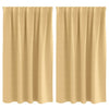 Vidaxl rideaux occultants avec anneaux 2 pcs beige 140 x 140 cm