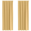 VidaXL rideaux occultants avec anneaux 2 pcs beige 260 x 140 cm