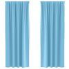 Vidaxxl rideaux occultants avec anneaux 2 pcs bleu clair 225 x 140 cm