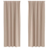 VidaXL rideaux occultants avec anneaux 2 pcs taupe 245 x 140 cm