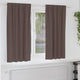 Vidaxl rideaux occultants avec anneaux 2 pcs marron foncé 175 x 140 cm