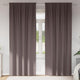 Vidaxl rideaux occultants avec anneaux 2 pcs marron foncé 245 x 140 cm