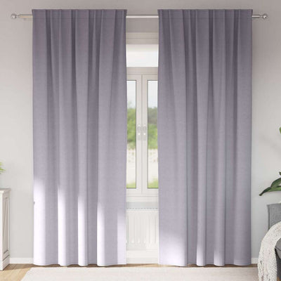 VidaXL rideaux occultants avec anneaux 2 pcs gris métal 245 x 140 cm