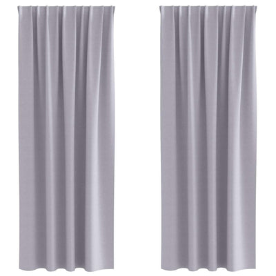VidaXL rideaux occultants avec anneaux 2 pcs gris métal 245 x 140 cm