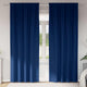 Vidaxl rideaux occultants avec anneaux 2 pcs bleu foncé 225 x 140 cm