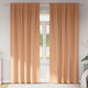 Vidaxl rideaux occultants avec anneaux 2 pcs marron clair 225 x 140 cm