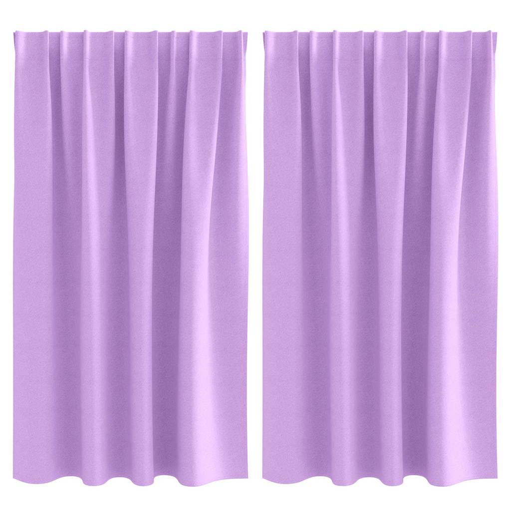 Vidaxl rideaux occultants avec anneaux 2 pcs violet 140 x 140 cm