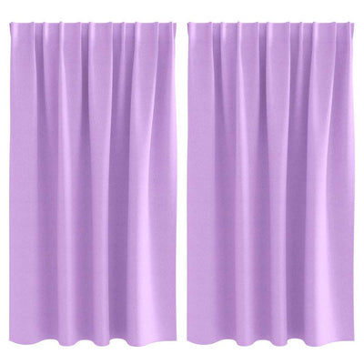 Vidaxl rideaux occultants avec anneaux 2 pcs violet 140 x 140 cm