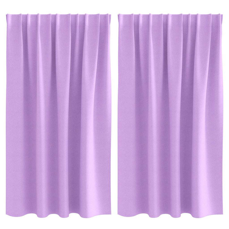 Vidaxl rideaux occultants avec anneaux 2 pcs violet 140 x 140 cm