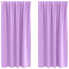 Vidaxl rideaux occultants avec anneaux 2 pcs violet 175 x 140 cm