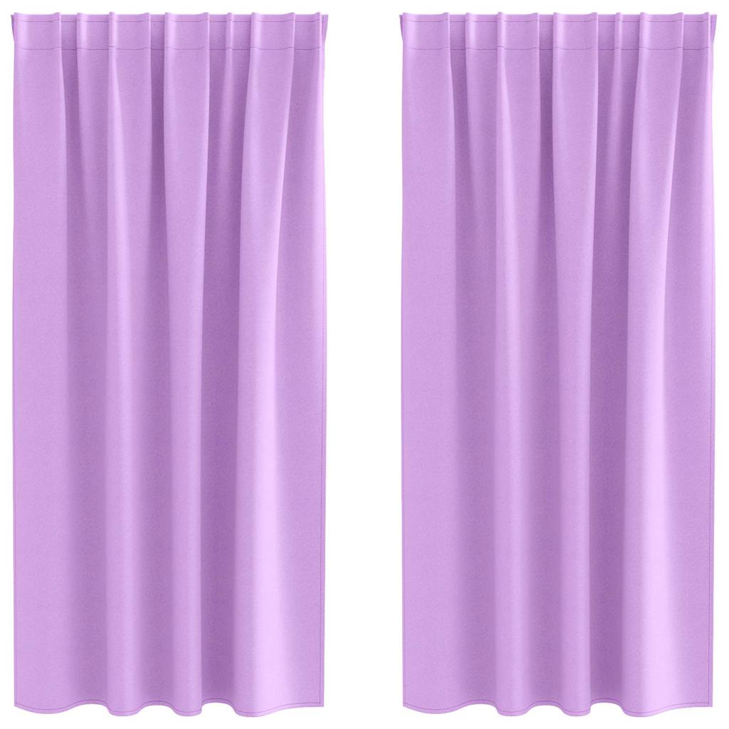 Vidaxl rideaux occultants avec anneaux 2 pcs violet 175 x 140 cm