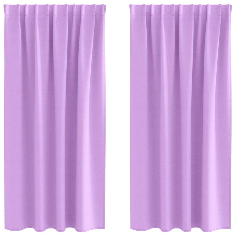 Vidaxl rideaux occultants avec anneaux 2 pcs violet 175 x 140 cm