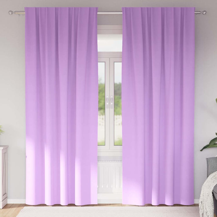 Vidaxl rideaux occultants avec anneaux 2 pcs violet 225 x 140 cm