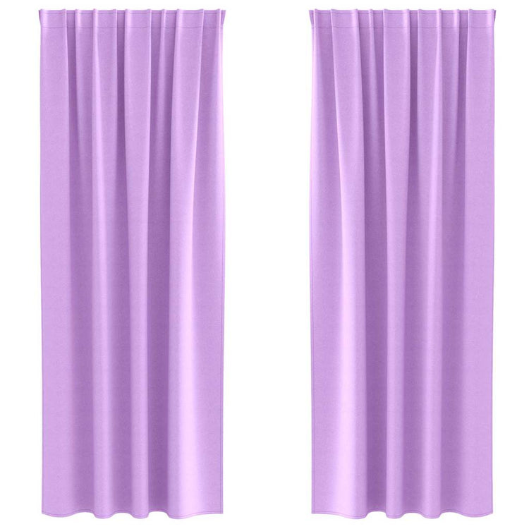 Vidaxl rideaux occultants avec anneaux 2 pcs violet 225 x 140 cm