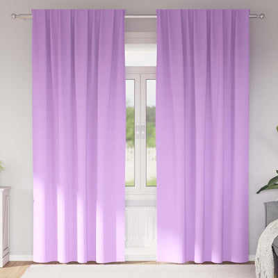 Vidaxl rideaux occultants avec anneaux 2 pcs violet 260 x 140 cm